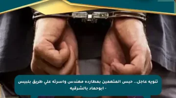 تنويه عاجل.. حبس المتهمين بمطاردة مهندس وأسرته على طريق بلبيس – أبوحماد بالشرقية